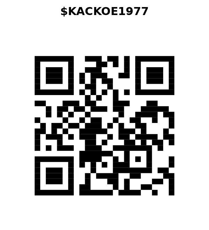 Cash App QR code for KACKOE1977